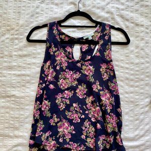 Women's floral tank blouse